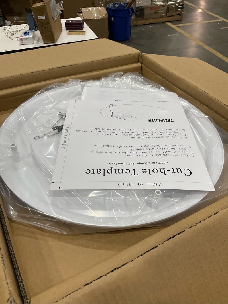 Condition photo showing Good Condition for 100CFM Round Bathroom Ventilation Fan: Quiet 1.2 Sones Ceiling Mount Exhaust Fan Combo with Integrated LED Light, 5CCT Selectable, Dimmable, Wet Rated, ETL Certified