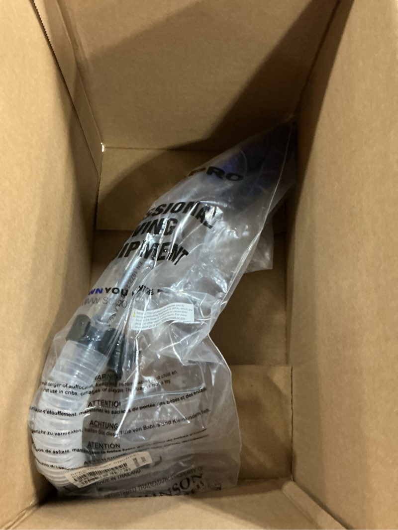 Condition photo showing New/Like New for SCUBAPRO Spectra Dry Snorkel with Purge Valve, Flexible Lower Corrugated Tube, Regulator-Style Mouth