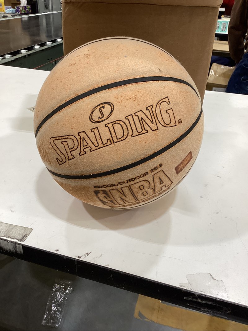 Condition photo showing As Is for Spalding Outdoor Rubber Basketballs | Performance Rubber Cover Designed for Outdoor Play | Multiple Sizes & Colors Size 6, 28.5" Marble - White Multi Color