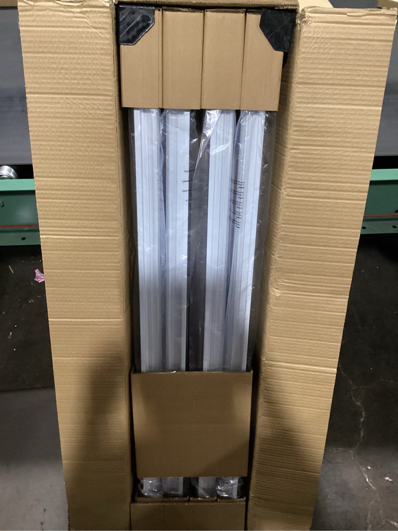 Condition photo showing New/Like New for ANTLUX 4FT LED Wraparound 40W Shop Lights for Garage, 4400lm, 6000K, 4 Foot Crystal LED Wrap Light, 48 Inch Integrated Linear Strip Flush Mount Office Workshop Ceiling Lighting Fixture, 4 Pack 6000K 40W