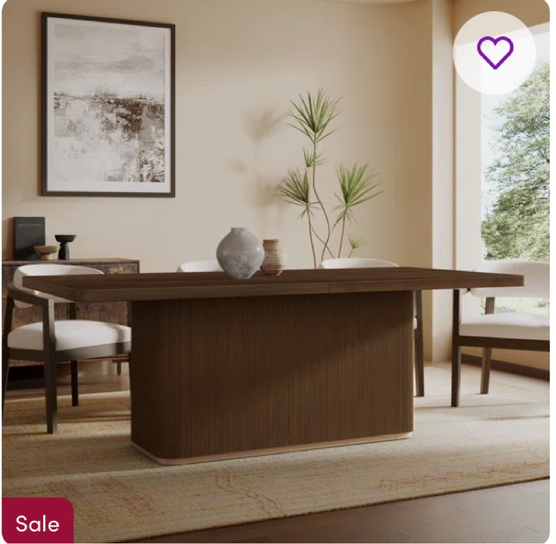 (Incomplete ) Arlow 84'' Rectangular Mid-Century Modern Dining Table With Ash Veneer Top – Seats 6 To 8