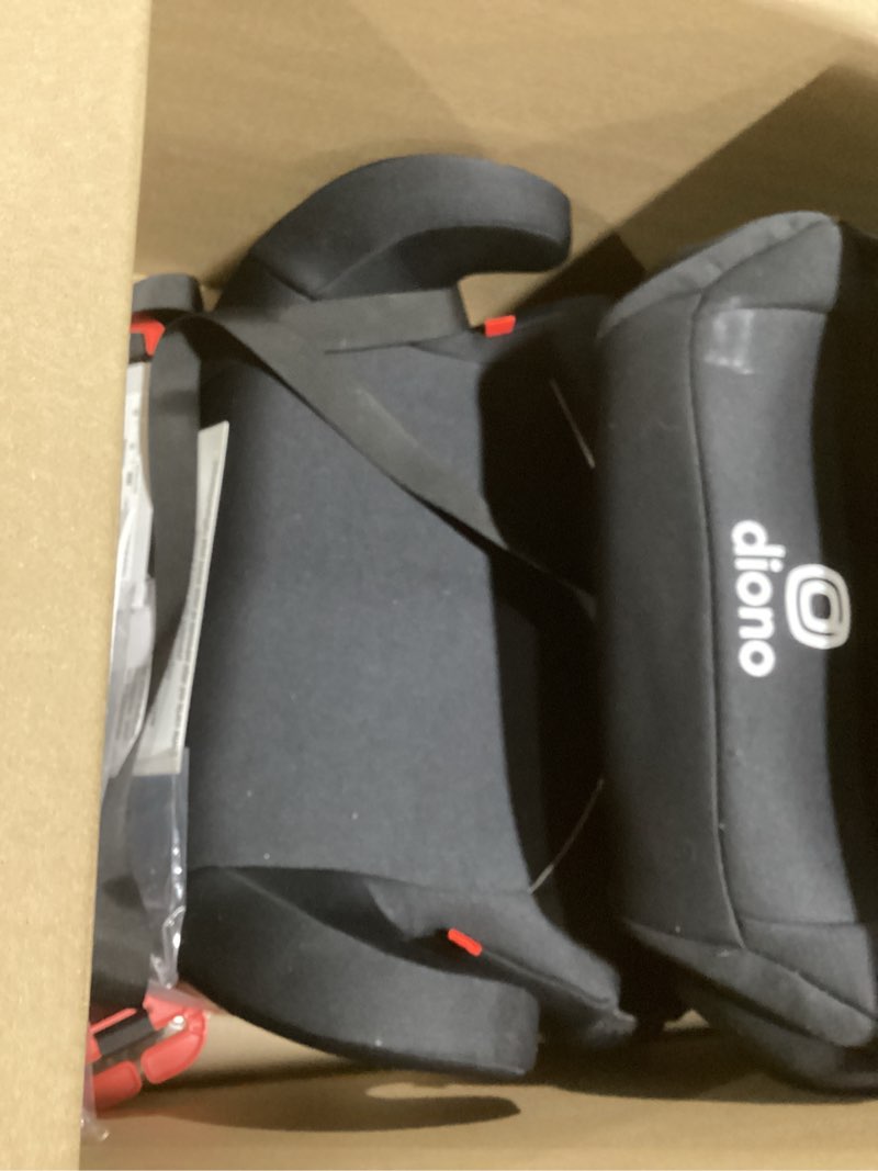 Condition photo showing Good Condition for diono solana, no latch, pack of 2 backless booster car seats, lightweight, machine washable covers, cup holders, black 2-pack black