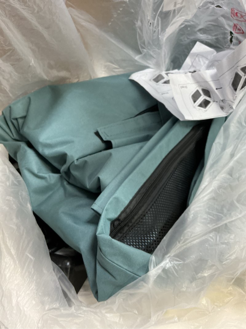 Condition photo showing As Is for 30" l x 21" w x 21" h collapsible travel dog crate, portable soft dog kennel for medium dogs up to 45 lbs, 4-door foldable travel crate with durable mesh & storage bag, green 30.0"l x 21.0"w x 21.0"h green