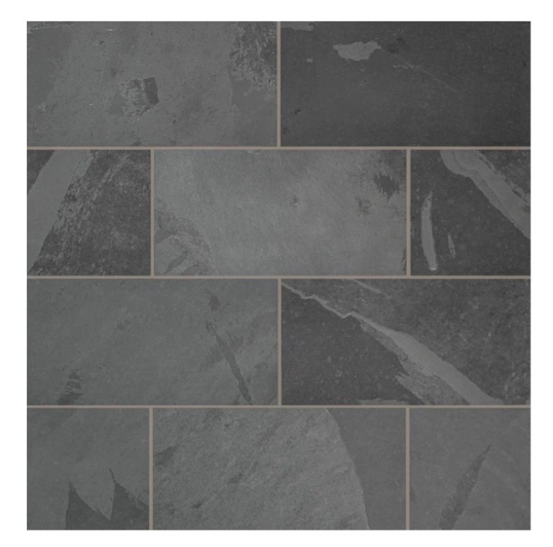 Montauk 12" x 24" Gauged Slate Floor and Wall Tile