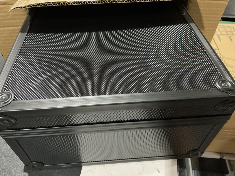 Condition photo showing Good Condition for top loader storage box, trading card case for sports cards, fits 3" x 4" 35pt rigid card holder with 18 colorful dividers and 6 foam stoppers, holds 600+ top loaders, cards case holder