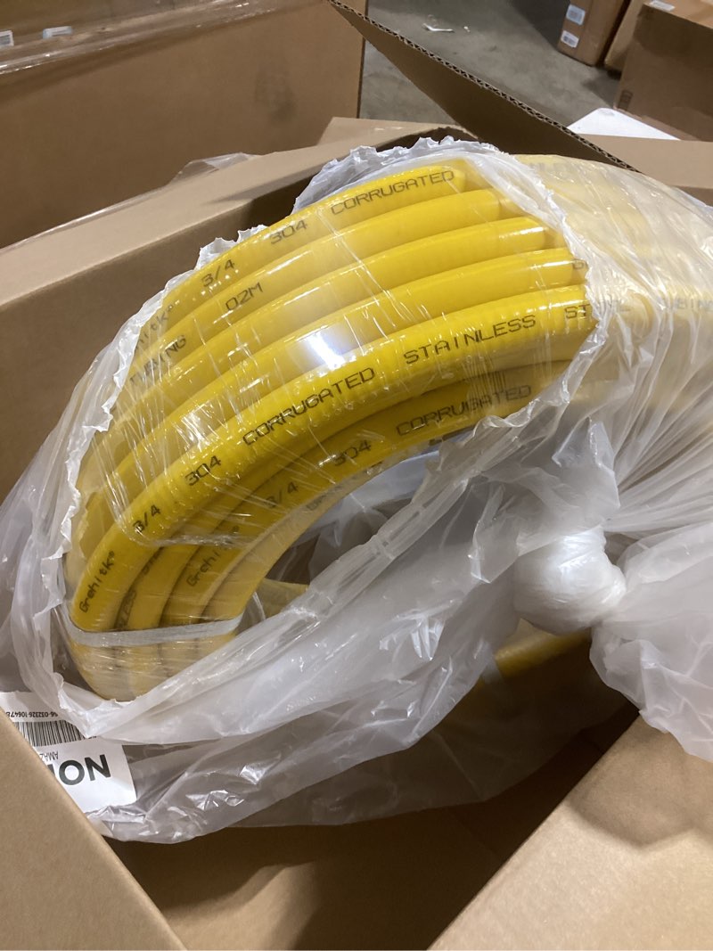 Condition photo showing Good Condition for flexible polyethylene hdpe non-split corrugated wire loom tubing (yellow, 3/4" dia. x 100 ft) 3/4" dia. x 100 ft yellow