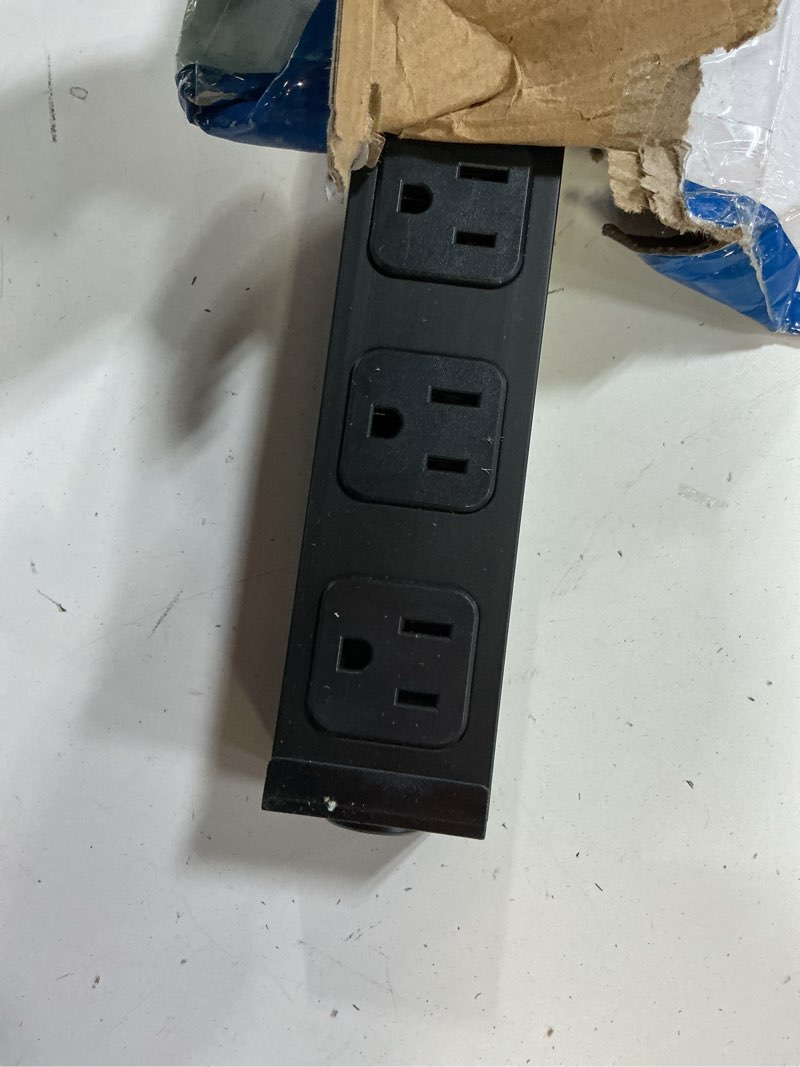 Condition photo showing Good Condition for [etl certified] cable matters wall-mountable 12 outlet power strip - 8ft cord, metal, 2100j surge protector with 15a circuit breaker, industrial power strip surge protector for garage, workshop, black 12-outlet