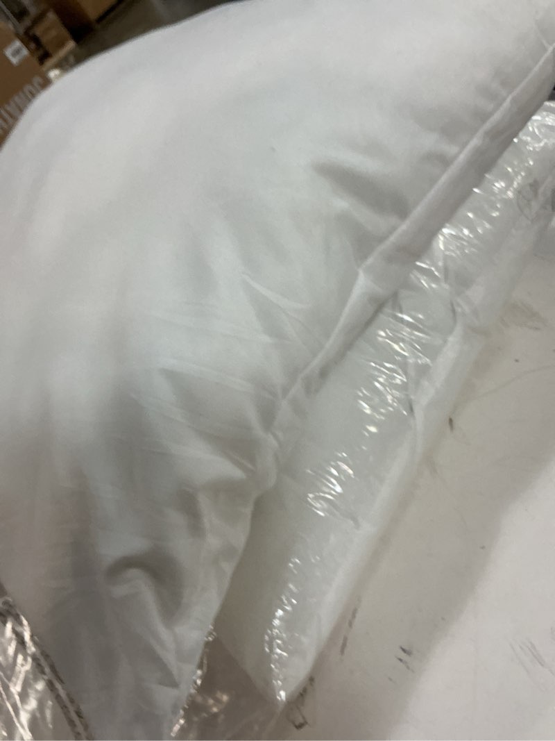 Condition photo showing Good Condition for Amazon Basics Square Hypoallergenic Pillow Insert, Sofa Bed Couch Decorative Stuffer, 20", 2 Pack