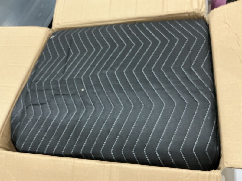 Condition photo showing Good Condition for 2 pack large sound dampening blankets - 96" x 80" heavy duty 850gsm acoustic blankets for studio soundproofing, noise reduction in rooms, home theaters | grommets for easy hanging, light blocking 80 x 96 inch