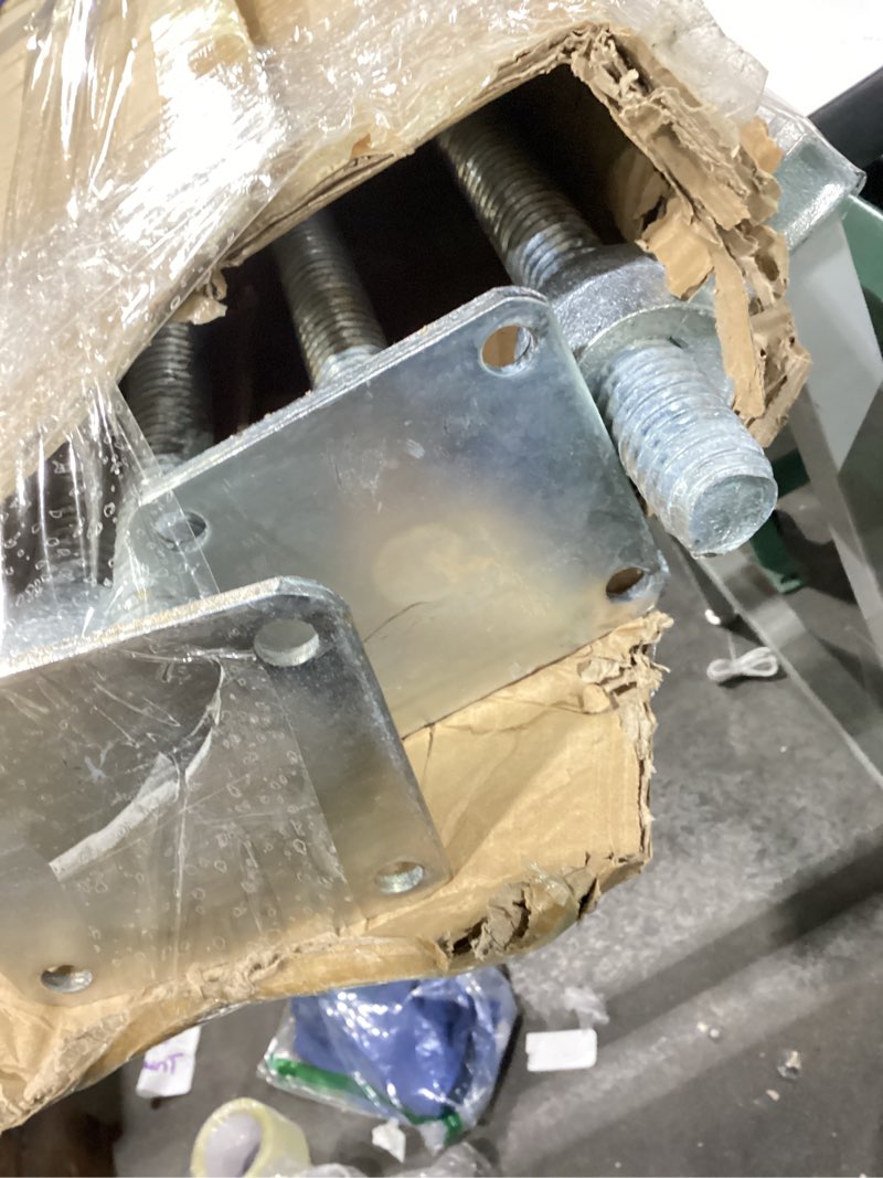 Condition photo showing Good Condition for 4 pack 24" adjustable leveling jacks feet solid screw jacks with big wing nut & base plate for baker-style scaffolding equipment, silver solid 24"