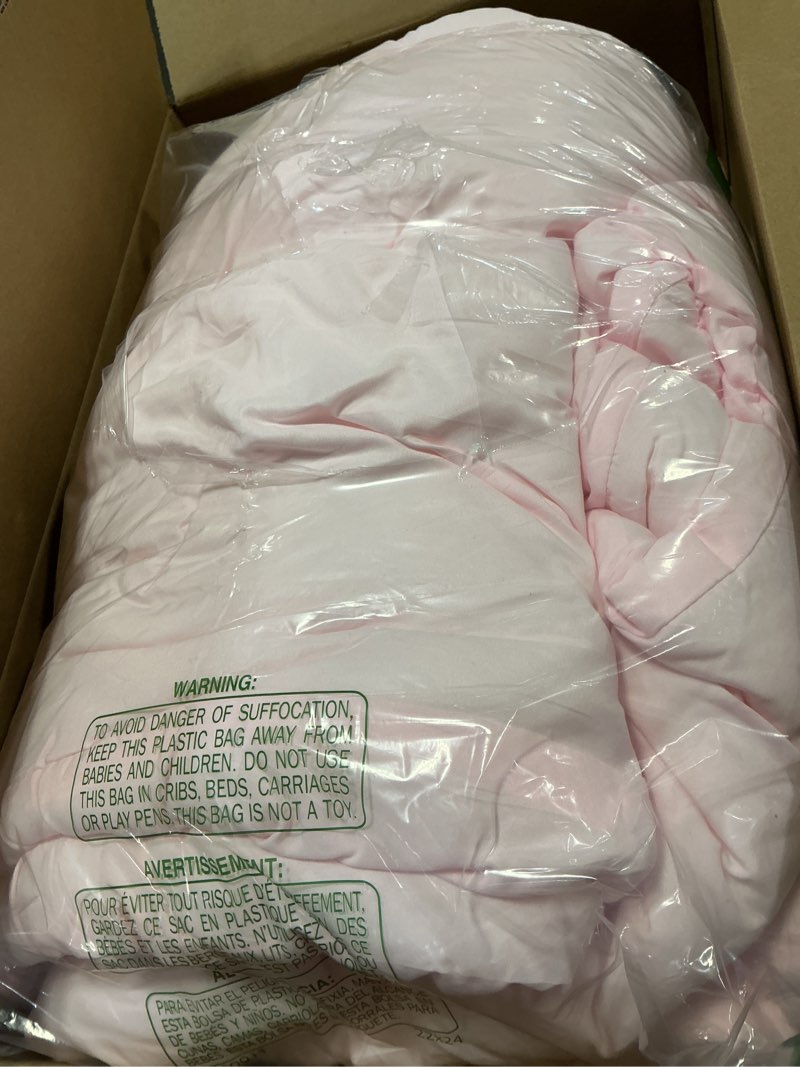 Condition photo showing As Is for BEDELITE Baby Pink Queen Comforter Set - 3 Pieces Boho Pintuck Bedding Comforter Sets, Lightweight Soft & Warm Bed Comforter Queen with 2 Pillowcases for All Season Baby Pink Queen(88"x88")