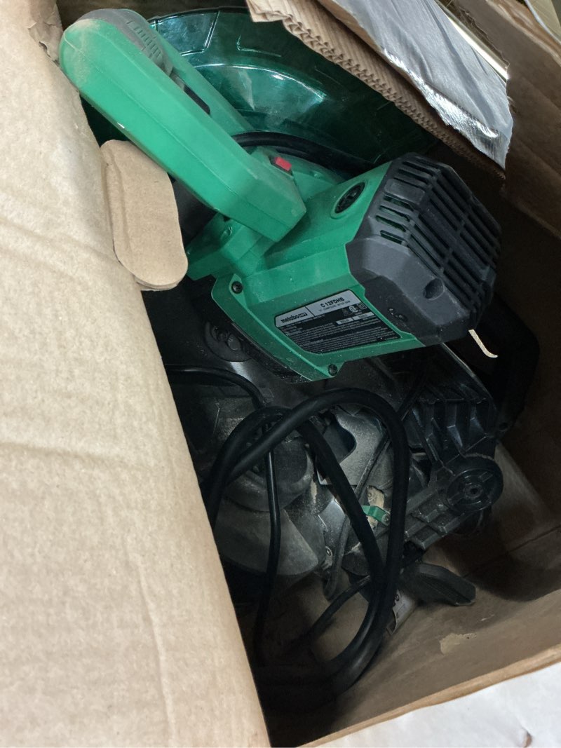 Condition photo showing As Is for Dual Bevel Compound 12 in. Corded Miter Saw with Xact Cut LED Shadow Line System