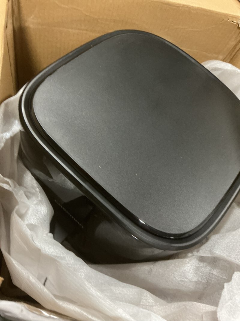 Condition photo showing Good Condition for Chefman Air Fryer – 6 QT Compact Airfryer for Quick & Easy Meals, Features Hi-Fry Technology for Extra Crisp, Easy-View Window, Touch Controls with 4 Presets, Nonstick & Dishwasher Safe Basket - Black 6 Quart - Window