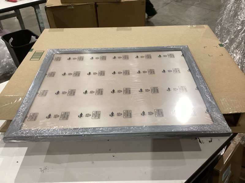 Condition photo showing Good Condition for 16x20 wood frame grey, rustic natural 20x16in woodgrain picture poster frame, modern 16 x 20inch gallery wall photo frame with hd plexiglass, horizontal vertical wall mounting display 1pcs grey 16x20