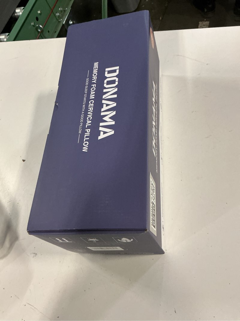 Condition photo showing New/Like New for DONAMA Cervical Pillow for Neck and Shoulder,Contour Memory Foam Pillow,Ergonomic Neck Support Pillow for Side Back Stomach Sleepers with Pillowcase-King Size All Black King Size 27.56"Lx16.54"Wx5.51"H