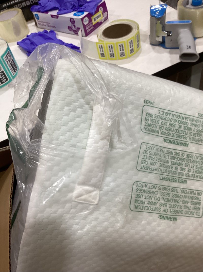 Condition photo showing As Is for Leg Pillow Elevation Blood Circulation, Leg Elevation Pillows for After Surgery, Swelling, Leg Elevating Pillows with Cover and Handle, Leg Pillow for Pain Relief, 23.6×16.8×8 Inch, White/Grey White/Grey Leg Pillow