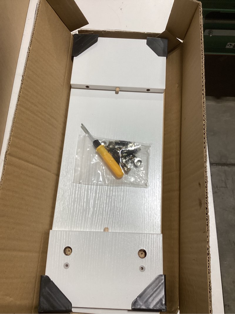 Condition photo showing Good Condition for BEYGORM Monitor Stand Riser White, 21.6 inch 2 Tiers Wood Desk Shelf Computer Screen Stand with Storage for Desktop Laptop/Screen/TV/PC/Printer, Desk Shelf Organizer 21.6" L x 7.8" W x 5.2" H WHITE 21.6in