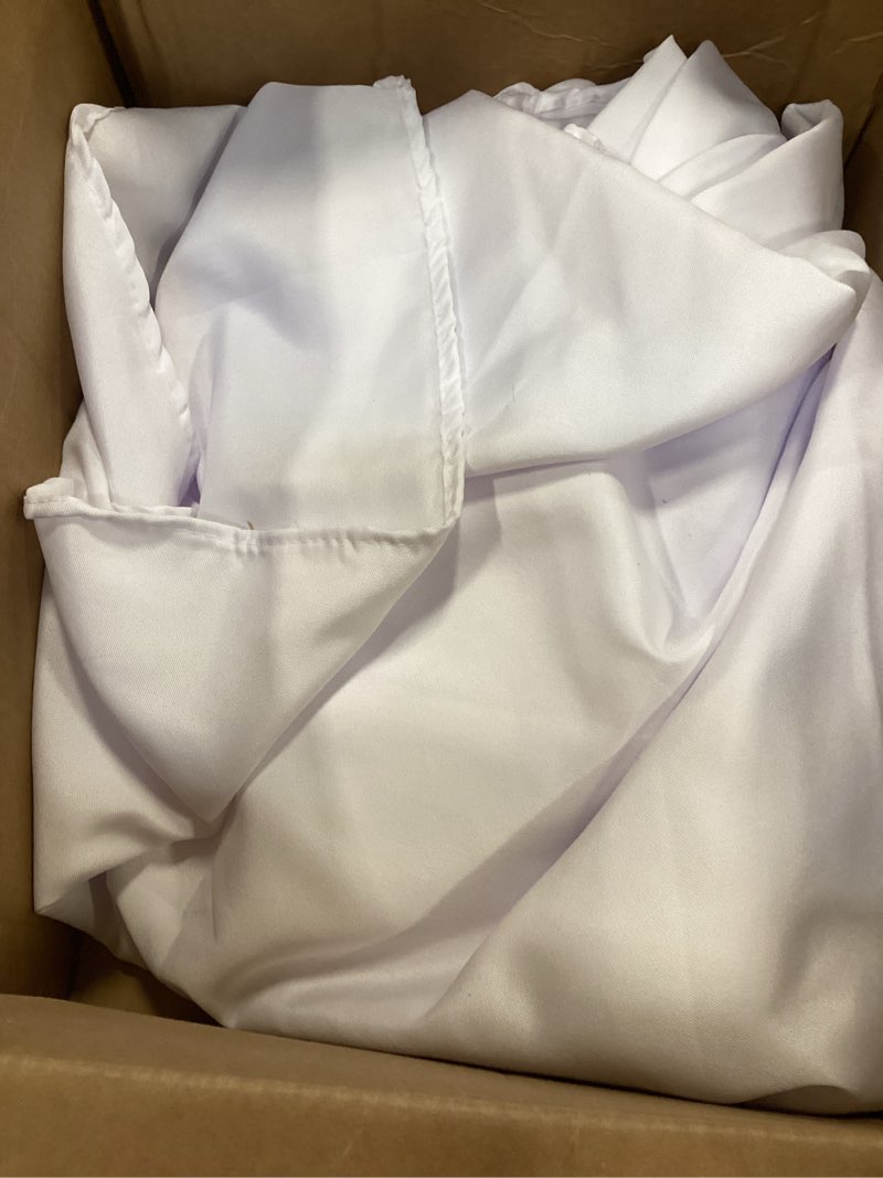 Condition photo showing Good Condition for kapwall 6 Pack Round White Tablecloth - 120Inch (304cm) - Washable Polyester Table Cloth Decorative 