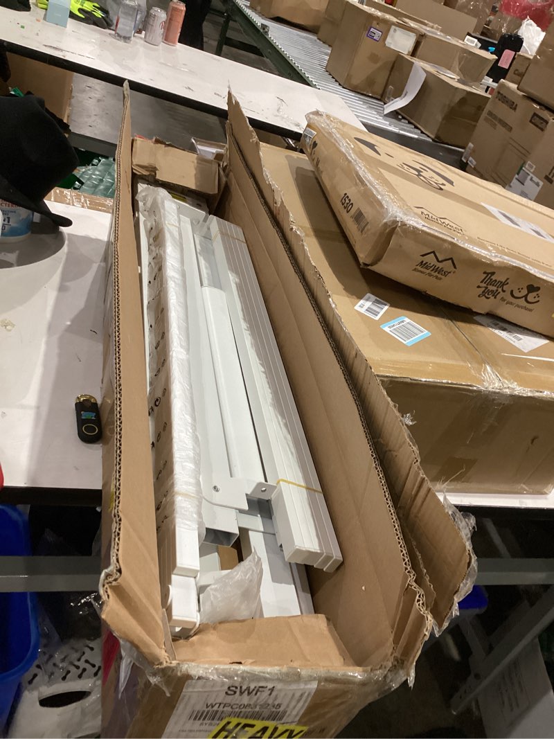 Condition photo showing As Is for ITIMIDI 16 Inch Full White Bed Frames No Box Spring Needed, Metal Platform Bed Frame Full Size, Heavy Duty Steel Support 3500 LBS, Storage Space, Round Corner Legs, Noise Free, Easy Assembly Full 16 Inch