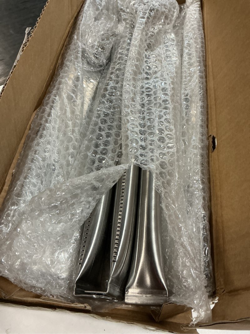 Condition photo showing Good Condition for hisencn replacement for charmglow 720-0230, 720-0036-hd-05 gas grill, nexgrill 720-0016, 720-0036, stainless steel grill burner tube, heat plates, tent shield for charmglow grill replacement parts stainless steel 3 pack
