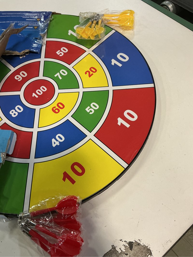 Condition photo showing Good Condition for 18 inch Magnetic Dart Board Set for Kids, Indoor Outdoor Game Dart Game with 12 Darts, Dartboard Toys Gifts for 8 9 10 11 12 Year Old Boys