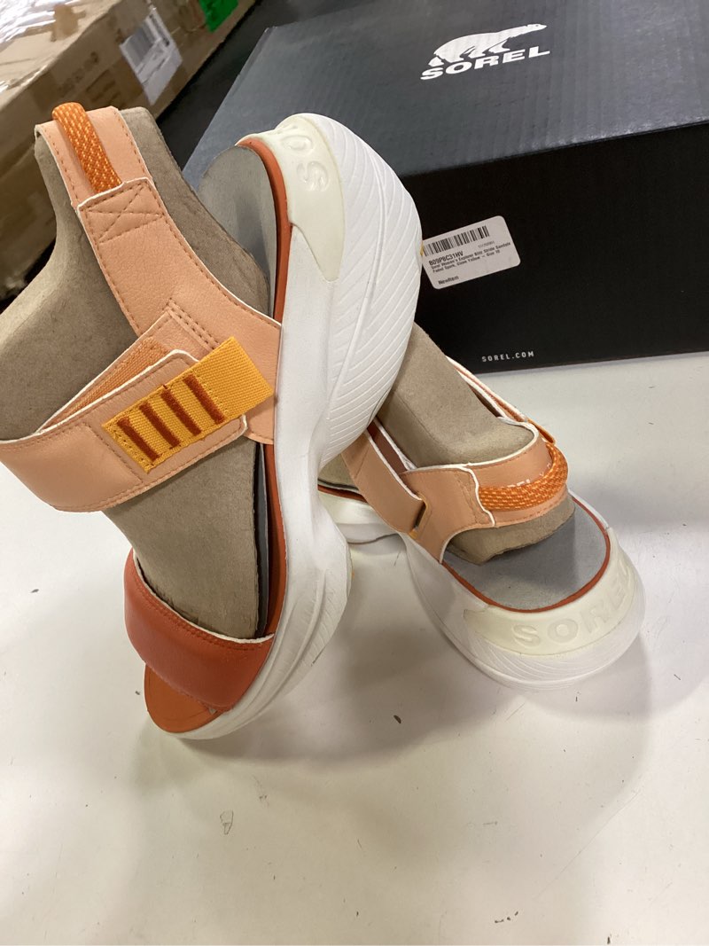 Condition photo showing Good Condition for (size 10)sorel women's explorer blitz stride sandals