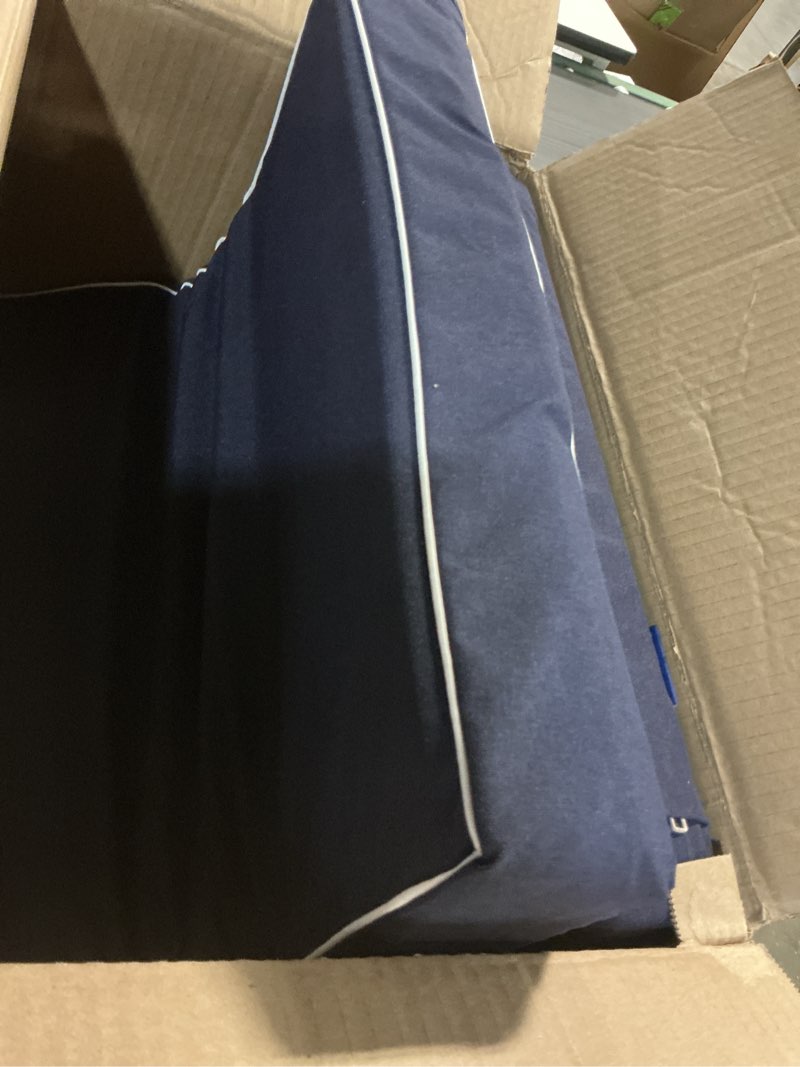 Condition photo showing Good Condition for miulee navy outdoor chair cushions set of 2, 19x19x3 inch waterproof patio seat cushions for outdoor furniture couch sofa, 3 year color fastness high density foam with adjustable ties 19 x 19 x 3 inch navy 2