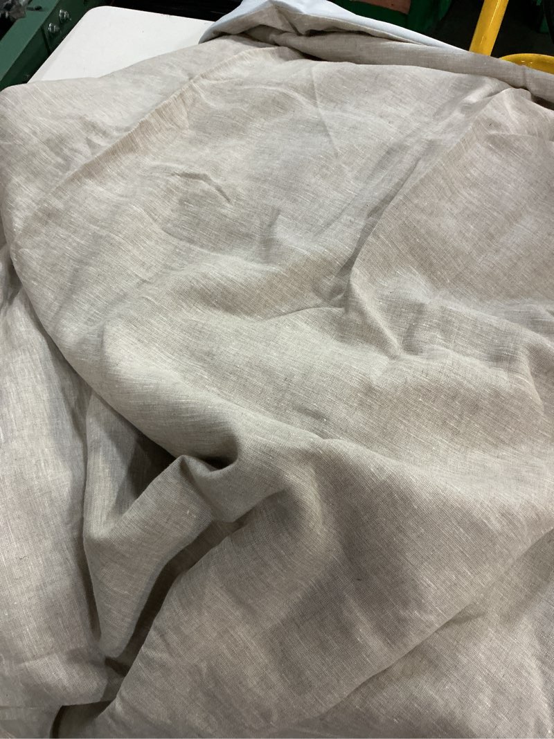 Condition photo showing Good Condition for quince, european linen true blackout curtain - single panel 96”x108” , flax 