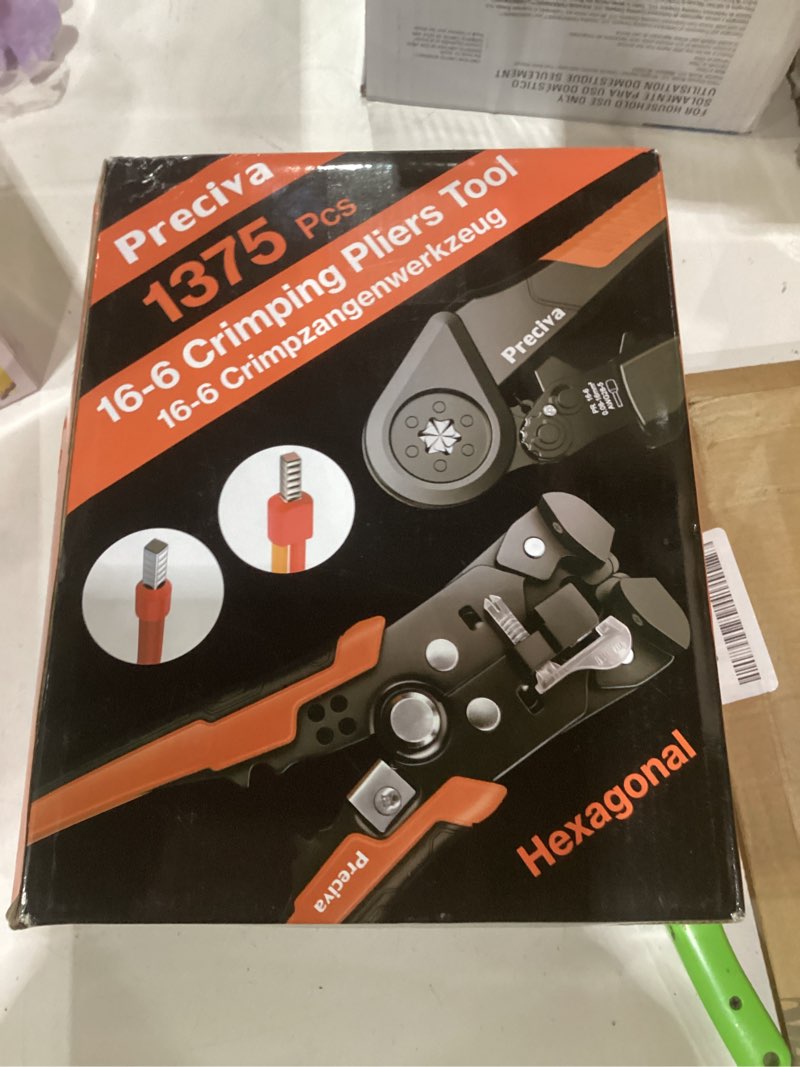 Condition photo showing As Is for Preciva Ferrule Crimping Tool Kit - AWG 28-5 Hexagonal Ferrule Crimper with Automatic Wire Stripper 