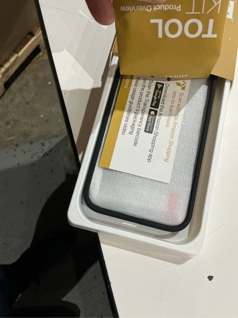 Condition photo showing Good Condition for miracase designed for iphone 13 case, with tempered glass screen protector, [soft anti-scratch microfiber lining], shockproof liquid silicone rubber phone cover case for 13 6.1 inch, black black iphone 13