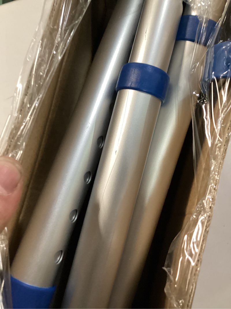 Condition photo showing As Is for toilet safety rails, adjustable toilet frame for elderly, seniors, handicap & disabled, foldable handicap toilet handles fit any toilets?dark blue?