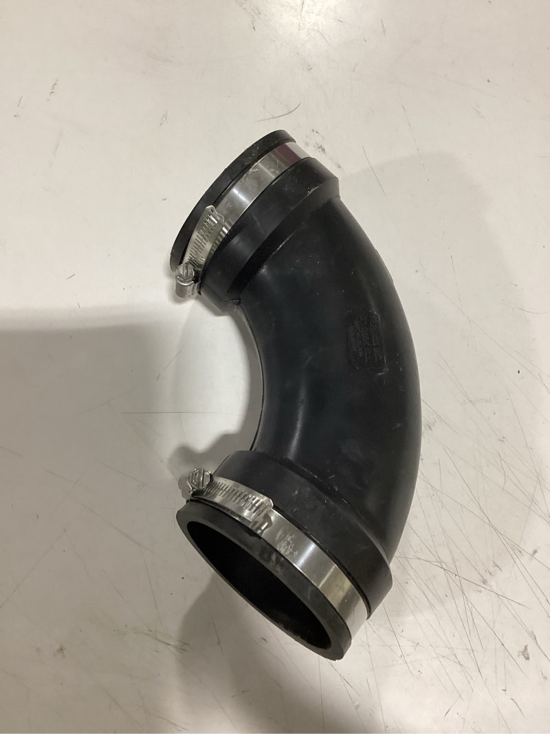 Condition photo showing New/Like New for fernco 3-in. flexible pvc plumbqwik elbow for dwv systems - rustproof & corrosion-resistant - ideal for limited space connections