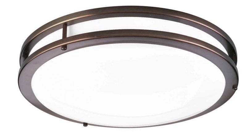 led ctc comm light 14" wide integrated led flush mount ceiling fixture with acrylic diffuser