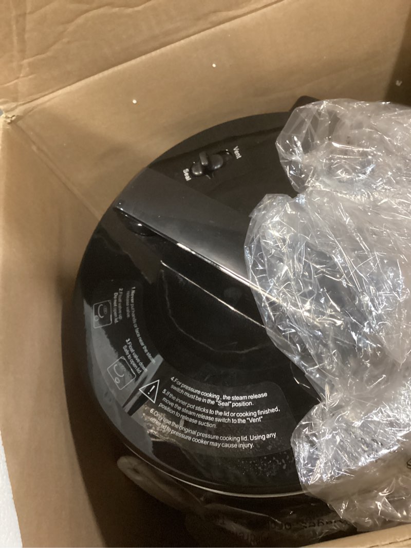 Condition photo showing Good Condition for electric pressure cooker 6 qt, 9 functions programmable instant pot with imd touchscreen, rice cook, slow cook, steam, sauté, warm, 16+ safety features, 1000w silver