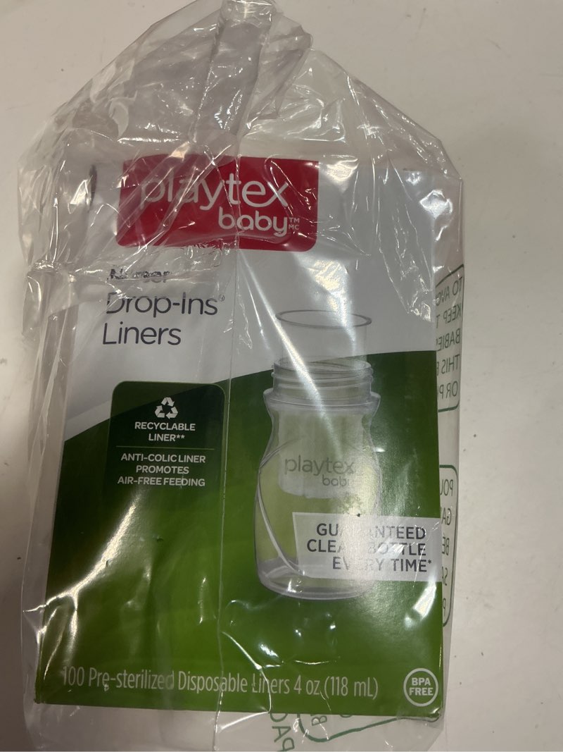 Condition photo showing New/Like New for playtex baby nurser pre-sterilized disposable bottle liners, closer to breastfeeding, 4 oz, 100 count