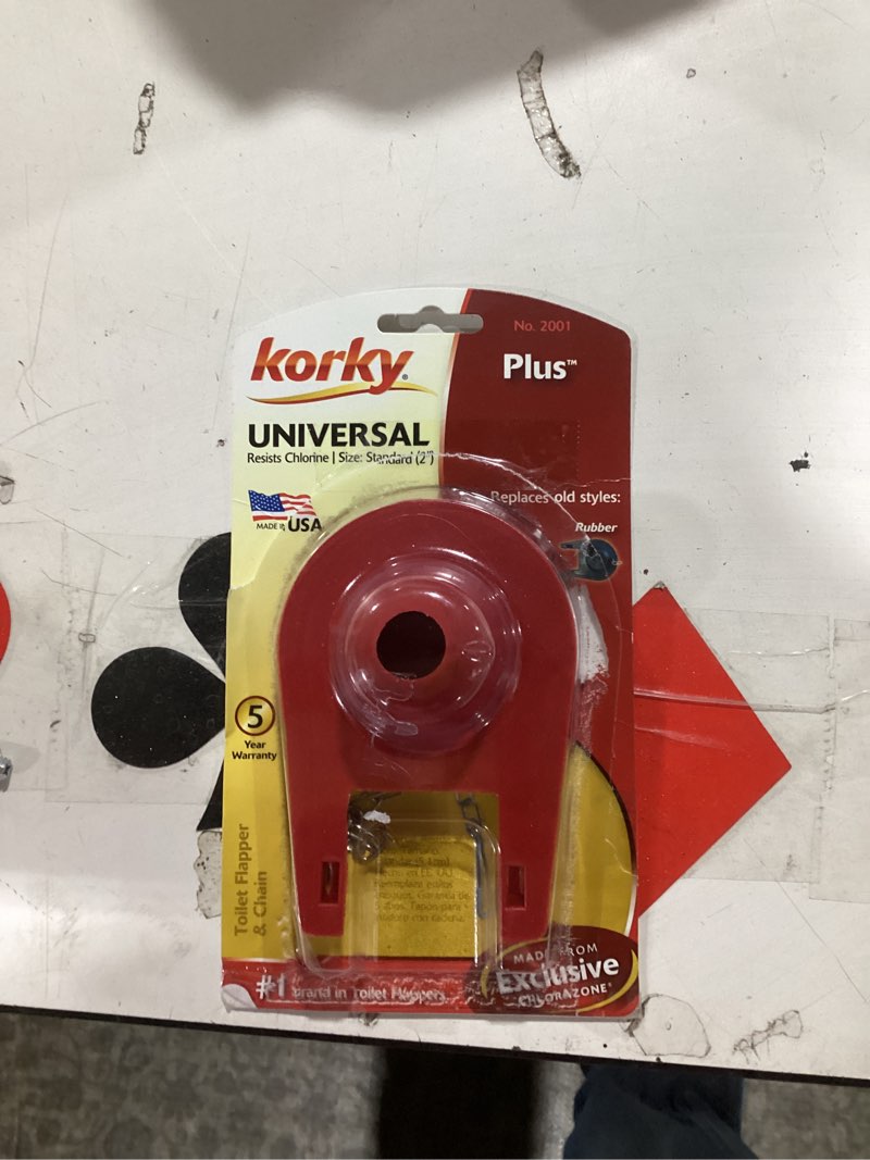 Condition photo showing Good Condition for Korky Plus 2.0-in Rubber Toilet flapper Universal Compatible