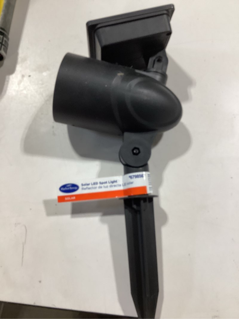 Condition photo showing Good Condition for harbor breeze 30 -lumens matte black warm white solar led spot light