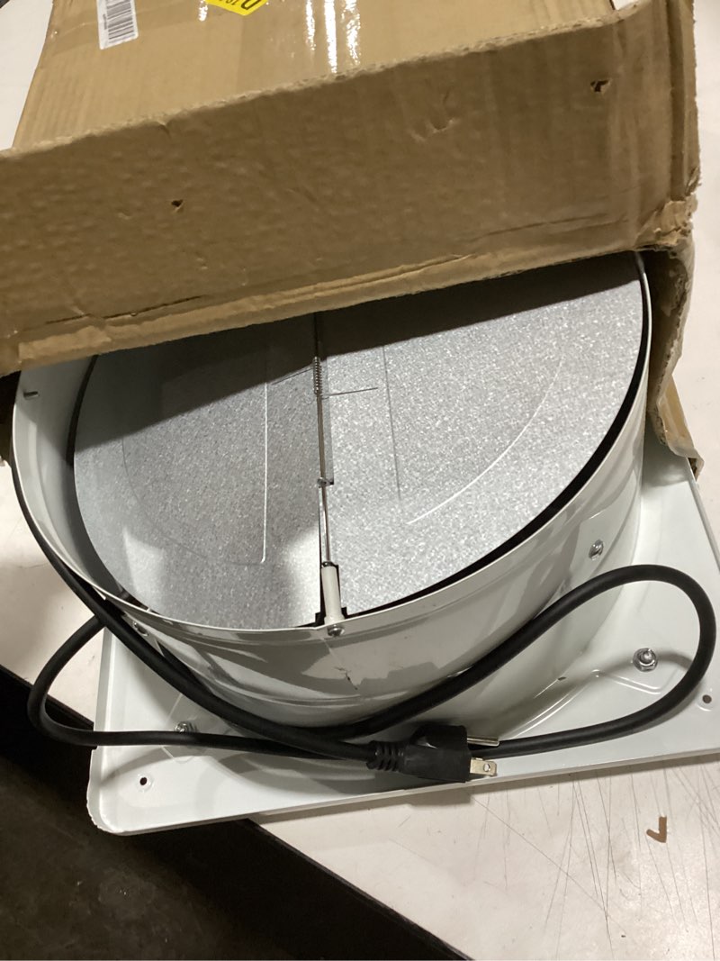 Condition photo showing Good Condition for 12 Inch Exhaust Fan with Plug, 1558CFM Through-the-Wall Ventilation Fan with Light Weight Pure Copper Motor, for Laundry Room, Toilets, Garage, and Shopping Mall, 110V (12 inch, white)