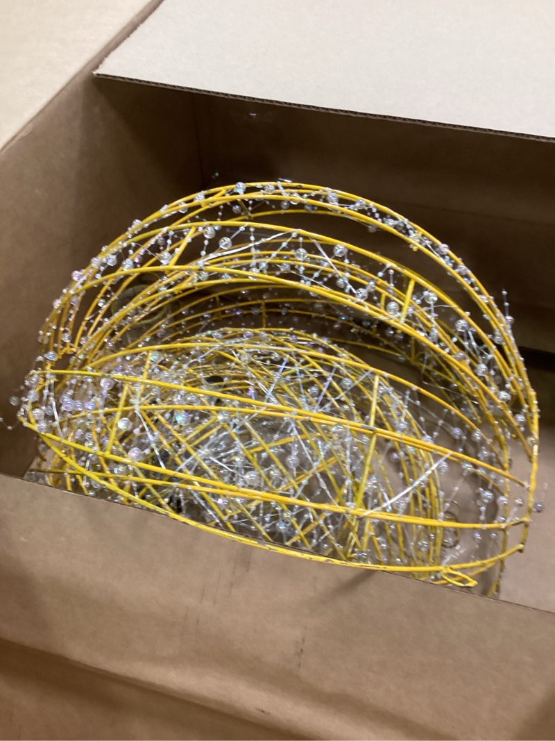 Condition photo showing Good Condition for 3 Pack Outdoor/Indoor LED Christmas Light Balls. Outside Lighted Sphere with 300 Warm White & White 