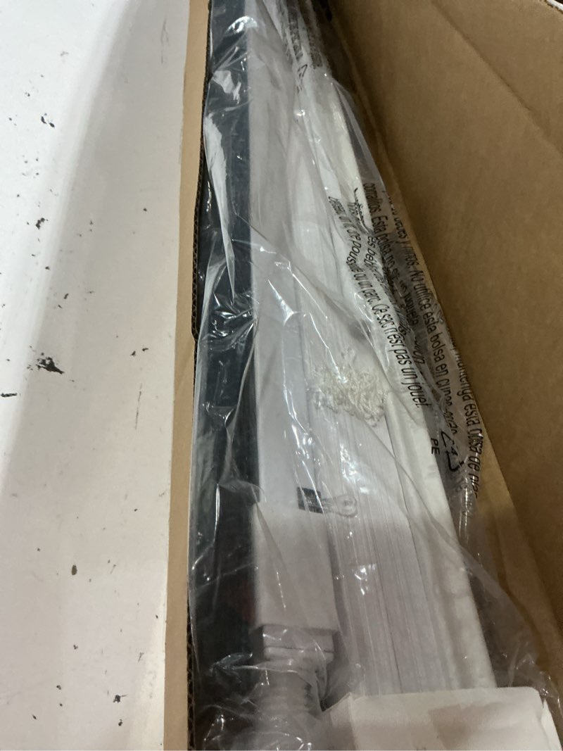 Condition photo showing New/Like New for lazblinds no tools no drill cordless 1" vinyl mini blinds, 100% blackout blinds for indoor windows, room darkening privacy window blinds and shades for interior, 36" w x 64" h, white white 36" w x 64" h