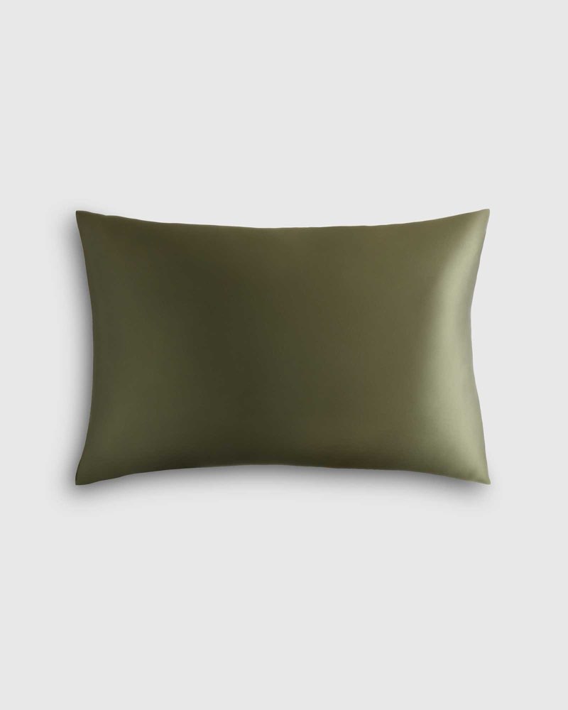 100% Mulberry Silk Pillowcase, Queen, Dusty Olive