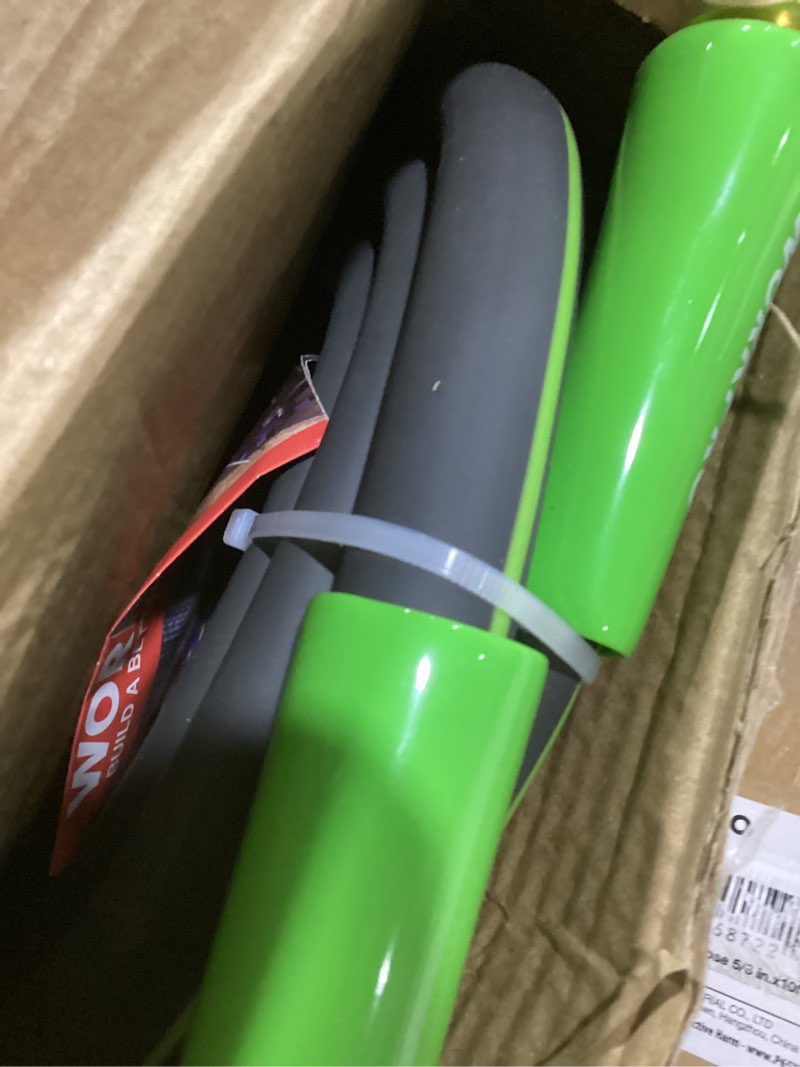 Condition photo showing New/Like New for workpro garden hose 5/8 in x 10 ft, heavy duty, flexible, lightweight water hose with 360° rotation handle, 3/4" ght solid brass fittings, for outdoor, lawn, garden & yard, car wash 10ft 360° rotary handle