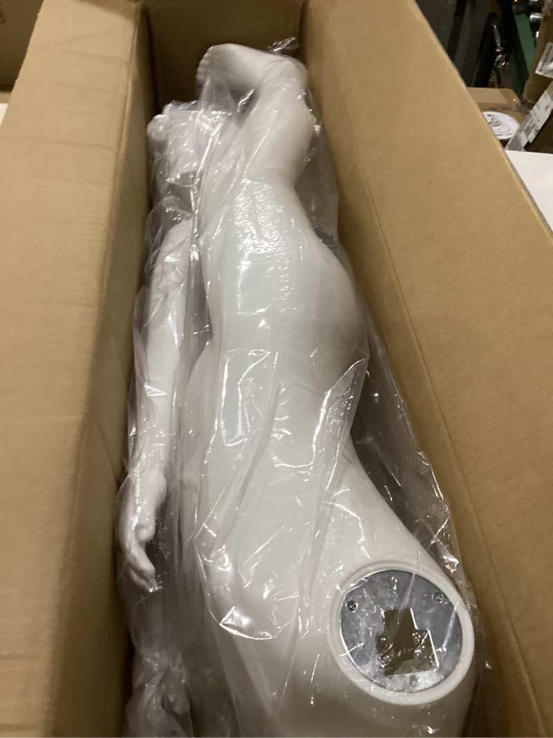 Condition photo showing New/Like New for kids mannequin full body, child dress form 43.3 inches adjustable faceless mannequin torso, realistic detachable manikin body display with metal base for children white child 43.3 inches
