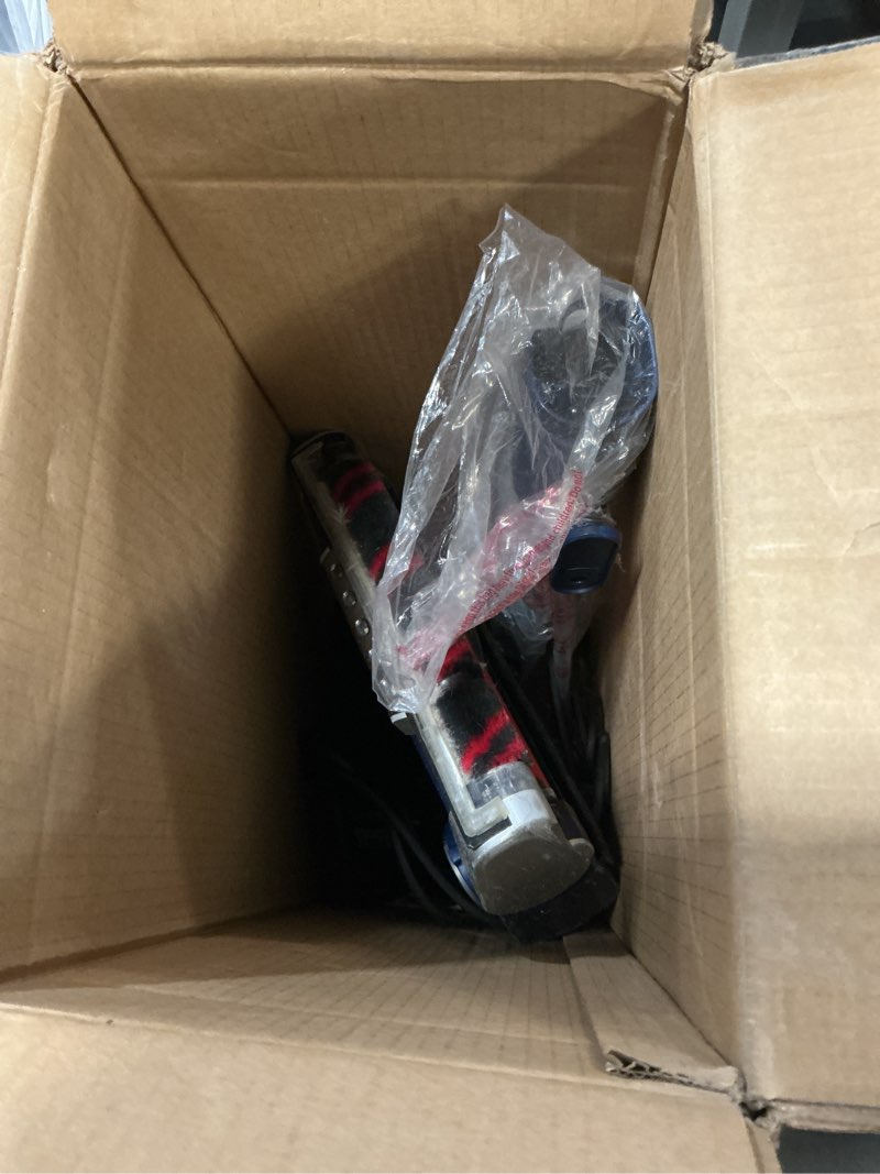 Condition photo showing As Is for Shark HZ3002 Stratos Ultralight Corded Stick Vacuum with DuoClean PowerFins HairPro, Self-Cleaning Brushroll, & Odor Neutralizer Technology, Navy Stratos w/ DuoClean & Odor Tech