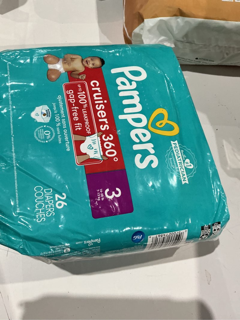 Condition photo showing Good Condition for pampers cruisers 360 diapers - size 3, 26 count, pull-on disposable baby diapers, gap-free fit size 3 26