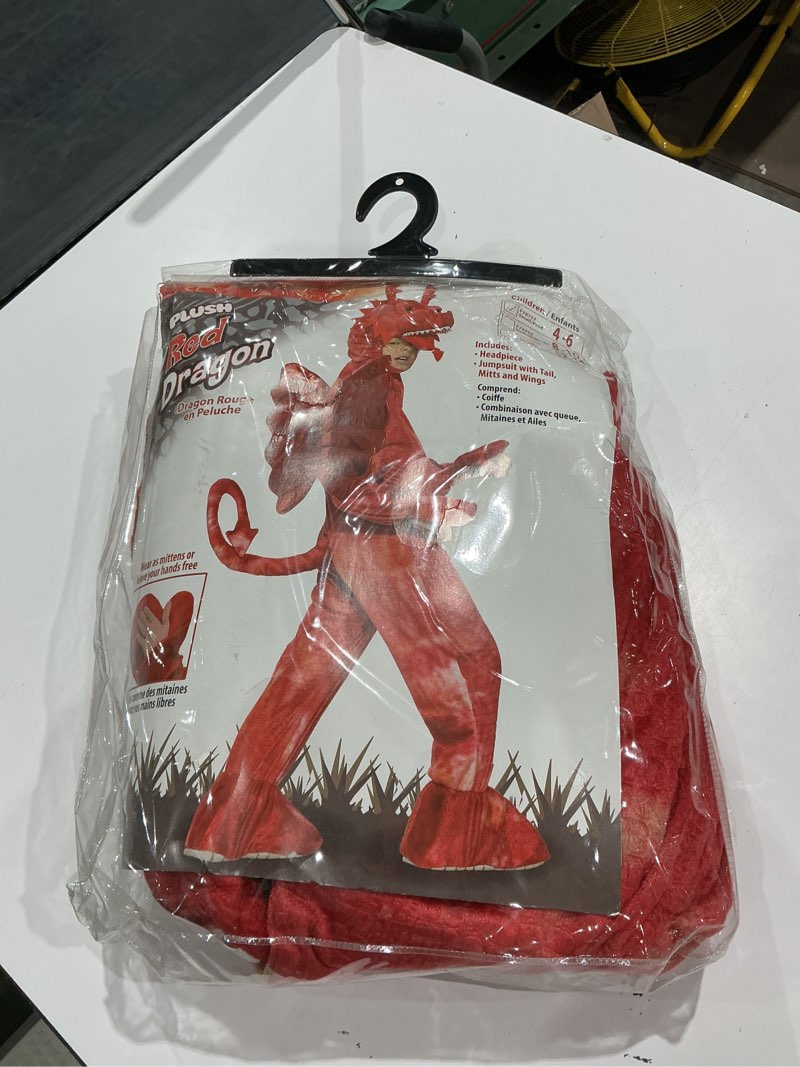 Condition photo showing Good Condition for rubies red dragon costume for kids, small