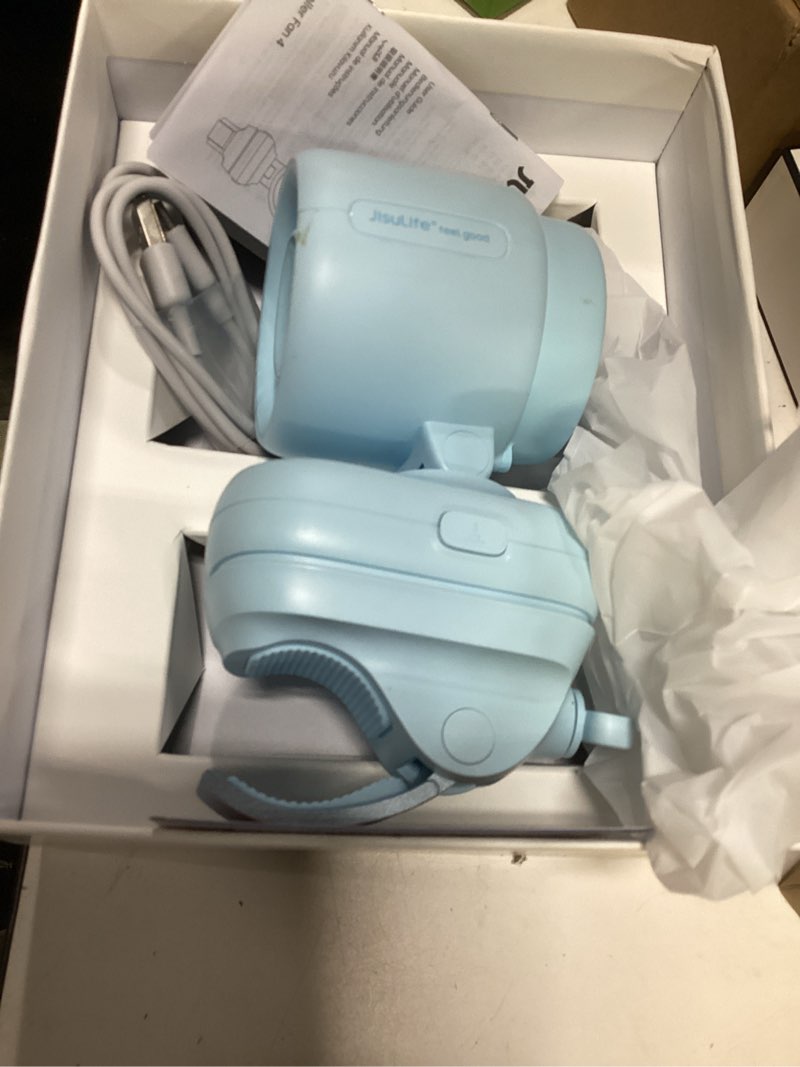 Condition photo showing Good Condition for jisulife 2026 clip fan – small & stylish with 38h cooling, soft night light, one?click detachable for stroller or desk, safe stroller fan for crib car seat nursery travel, gifts for baby mom (blue) blue mini