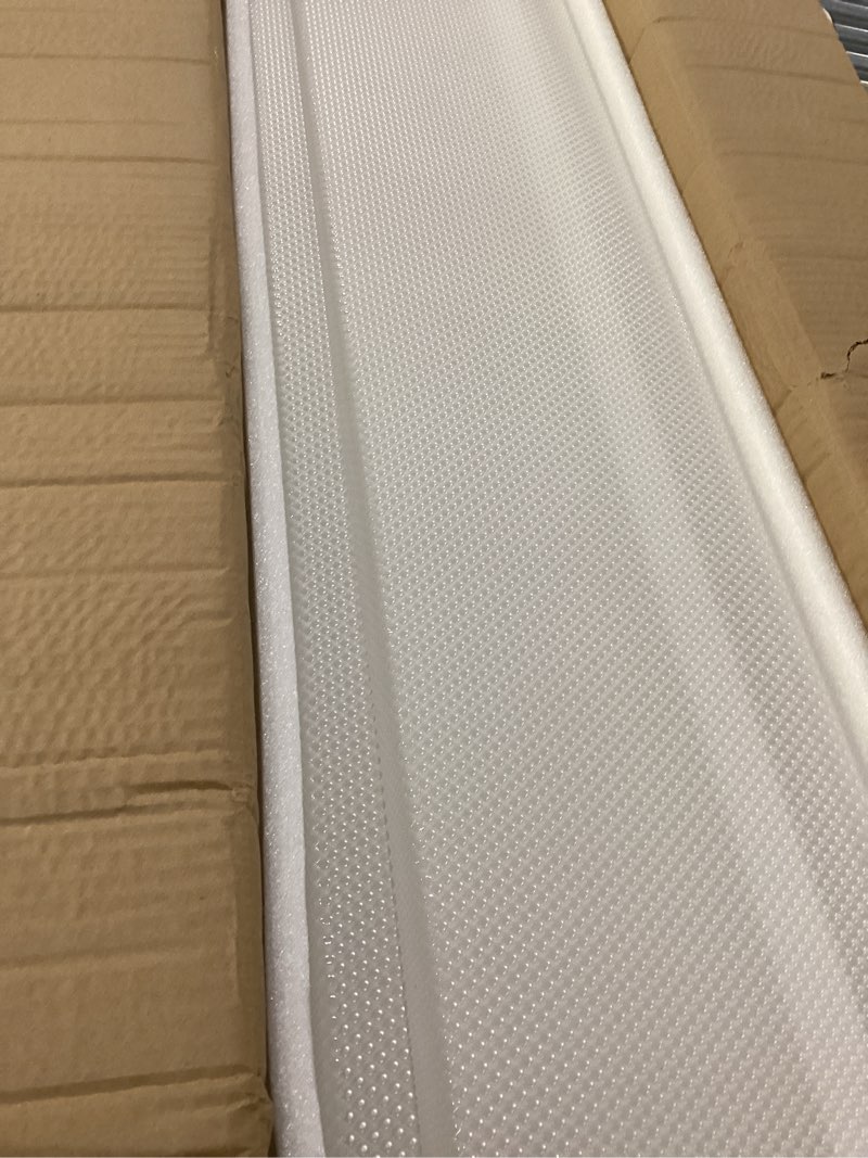 Condition photo showing New/Like New for 4 Pcs 48 Inch Fluorescent Light Fixture Covers Replacement Wrap Around Light Cover 4ft Two Bulb Replacement Lens Transparent Square Lenses for 4ft LED Ceiling, Home Kitchen Room