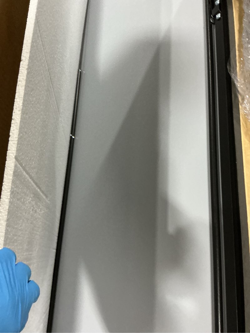 Condition photo showing Good Condition for beautypeak full length mirror, 71"x26" standing hanging or leaning against wall floor mirrors body dressing wall-mounted for living room, bedroom with aluminum alloy thin frame, black 71"l x 26"w black