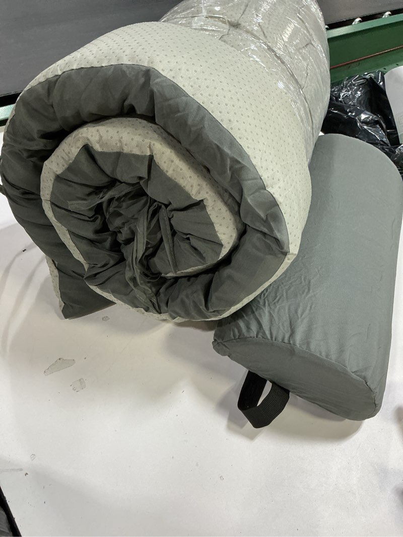Condition photo showing Good Condition for Tudomro 1 Pcs Grey 66'' Outdoor Chaise Lounge Cushion Waterproof Patio Lawn Pool Chaise Lounge Cushion with Headrest Pillow & Ties Weather Fade Resistant Replacement Longue Chair Pad 1 Grey